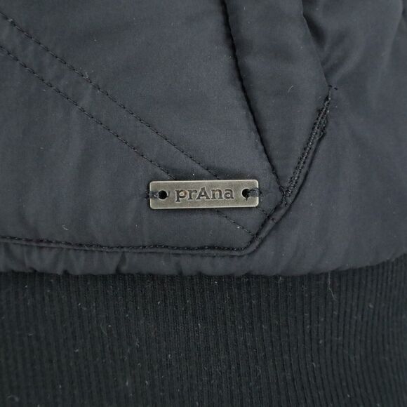 Prana Vest Womens Small Black Quilted Full Zip Sherpa Lined Mock Neck Zip Pocket - Picture 6 of 16